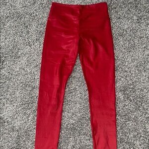 ZYIA Bold Red High-Waist Active Leggings